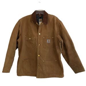 VTG USA Carhartt Blanket Lined Chore Barn Coat Mens XL Duck Brown Union Made